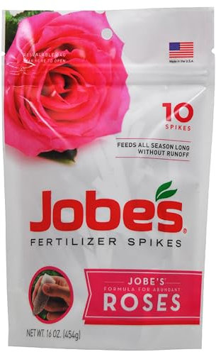 Jobe's Engrais Pics pour Rosiers - Fertilisant Roses - 454g - 10 Pointes - 9-12-9