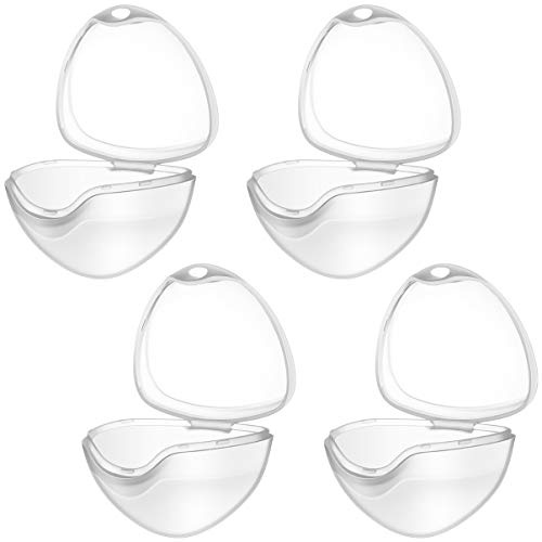 4PCS Transparent Pacifier Storage Box Clip - Clear Pacifier Holder Case Pacifier case,Pacifier Holder case,Pacifier Container for Baby Infant Newborn Toddler Outdoor Travel Pacifier Holder