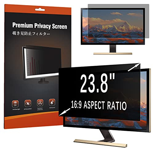 HaruYo 23.8 Pulgadas Filtro de Privacidad Premium, Filtro Privacy Screen Filter, Protector de Pantalla para Monitor (23.8″ 16:9)