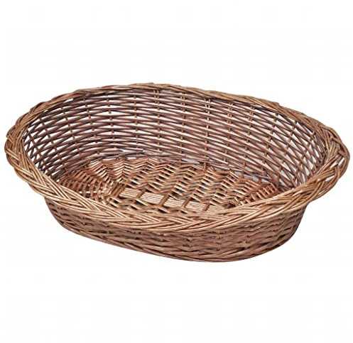 VACARX Willow Dog Basket/Pet Bed Natural 70 cm,Item colour-Natural