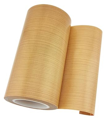 Qrity High Temp Tape - 1 Roll, 95mm x 10m, PTFE/Teflon, High Temp Adhesive, 0.18mm Thick, for Vacuum/Hand/Impulse Sealer, Heat Resistant Up to 300℃