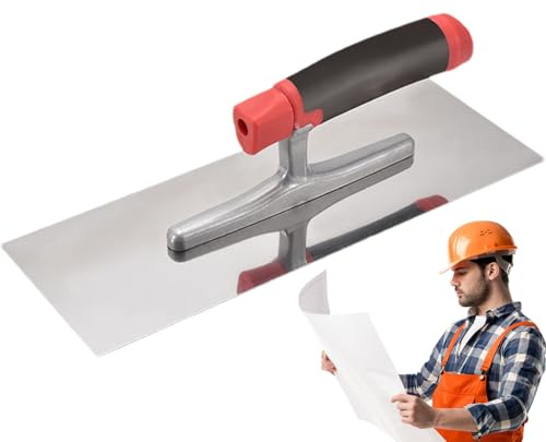 Llana de Cemento | Herramientas De Enlucido De Acero Inoxidable,Llana de Acabado | para Rejuntado, Enlucido, Acabado e Instalación de Mortero, Cemento, Albañilería y