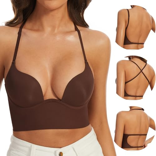 BUBBLEFOX Soutien Gorge Dos Nu-Plongeant Invisible Reggiseno Schiena Bassa