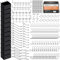 INCLY Kit di 278 accessori per pannello forato, set di ganci per pannelli forati con contenitori per organizzare gli strumenti, assortimento di ganci da 1/8 e 1/4 per appendere oggetti, accessori per