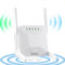 Répéteur WiFi Amplificateur WiFi Signal Booster,WiFi Extenders,4 Antennes,2 Ports LAN,Repeteur WiFi,Mode Répéteur & Routeur & AP,Couverture WiFi de 200 m², for Home and Outdoor