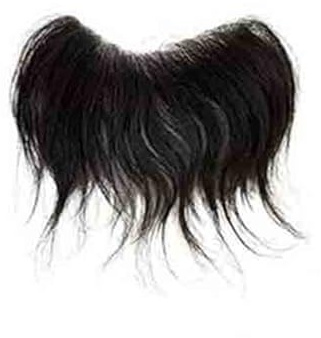 Perücke Herren-Stirn-Haaransatz-Toupet, Echthaar, dünne PU-Haut, natürlicher Haaransatz(3x17cm)