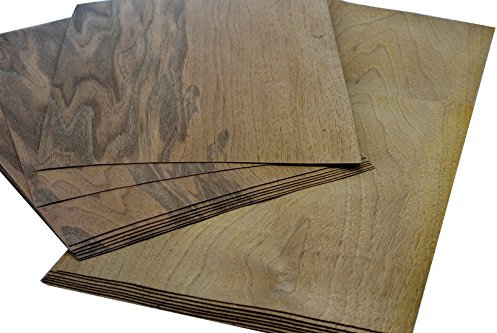 15-17 Furniere in der Holzart Euro. Nussbaum, Gesmatmenge: 0,8qm; Edelfurnier geeignet für: Modellbau Ausbesserungsarbeiten Foto Geschenk Preisschilder basteln Intarsien