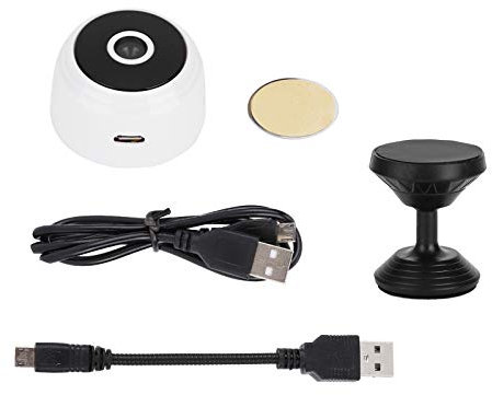 Zerodis Mini WiFi Kamera, APP Remote A9 IR Nacht 1080P Drahtlose Kamera HD Video Babyphone mit 150 Grad Betrachtungswinkel für Home Security System(Weiß)