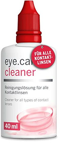 eye.care Cleaner Linsenreiniger für harte und weiche Kontaktlinsen – auf Alkoholbasis –Premium Linsenflüssigkeit zur zusätzlichen intensiven Reinigung aller Kontaktlinsen 40ml