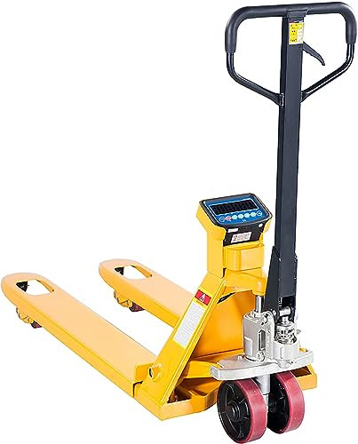 Loadsurfer 2500kg Hand Pump Push Pallet Truck Integrated Digital Weighing System Jack Trolley Fully Assembled 540x1150mm, 1 Year Warranty
