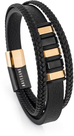 Akitsune Fabula läderarmband | armsmycken kvinnor män rostfritt stål män armband