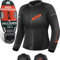 SHIMA X-MESH Motorrad Jacke Damen mit Protektoren AIRFORCE Rückenprotektor Motorradjacke Sommer Mesh Belüftet Textiljacke Schutzjacken Protektorenjacke Luftige (Frauen, Rot, L)