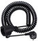 Frogetu Cable de Extensión Schuko,Prolongador Cable Electrico,Cable Espiral 3 x 1,0 mm²,Cable en Espiral de Contacto de Protección Extensible