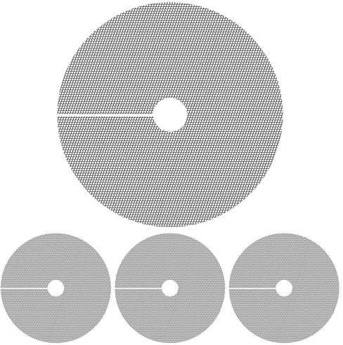 Nudorpn Rejilla para macetas de 15,7 pulgadas, 4 unidades, protección de suelo de PE cortable, protege contra gatos y ardillas, rejilla protectora para interiores, exteriores, balcón, jardín