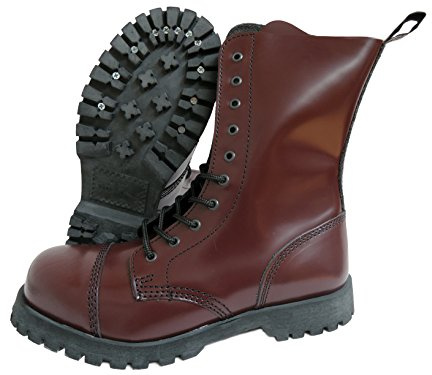 Boots & Braces England Men´s 10 Eye Oxblood Steel Toe Rangers (13UK / 14US / 47EU)