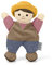 Sterntaler 3001850 Spielpuppe Cowboy, Integrierte Rassel, Alter: Für Babys ab der Geburt, 14 cm, Bunt