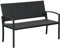 Outsunny 2 Seater Poly Rattan Garden Bench, All Weather Wicker Garden Loveseat, Outdoor Seating Bench with 240 Load Capacity, Backrest and Armrests for Patio, Terrace, Balcony, Black