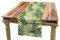 ABAKUHAUS Frühling Tischläufer, Tropic exotische Palmen, Esszimmer Küche Rechteckiger Dekorativer Tischläufer, 40 x 180 cm, Grün Ecru