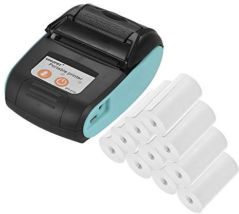 Leslaur GOOJPRT PT-210 Tragbarer Thermodrucker Handheld 58mm-Empfangsdrucker für Einzelhandelsgeschäfte Restaurants Fabriken Logistik, 10 Papierrollen