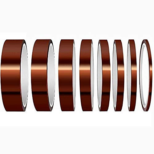 Kapton Klebeband Hitzebeständiges Tape Elektronik selbstklebend Isolierband für hohe Temperaturen 3mm 5mm 6mm 9mm 10 mm 12mm 15mm 19mm 25mm 30mmx 33M (19 mm)