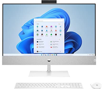 HP Pavilion AiO PC | 27 QHD IPS Display | AMD Ryzen 5 5625U| 16 GB DDR4 RAM | 512 GB SSD | AMD Radeon Grafik | Windows 11 Home | QWERTZ Tastatur | weiß