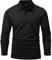 YSENTO Herren Poloshirts Langarm Golfshirts Schnelltrocknend Atmungsaktiv Outdoor Funktionell Tennis Arbeit Casual Polo T-Shirts Tops mit Brillenhalter(Schwarz,XL1)