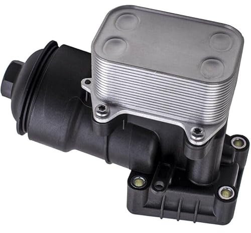 Uenopedin MJ 03L115389 Carcasa del filtro de aceite Tapa de filtro Junta de enfriador Oil Cooler Cap Housing Fliter Reemplazo para Audi Seat Skoda VW 2.0TDI 1.6TDI 03L115389B 03L115389C