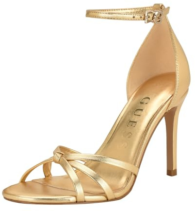 GUESS Sandalo Donna Primavera con Tacco, Oro 710, 3.5 UK