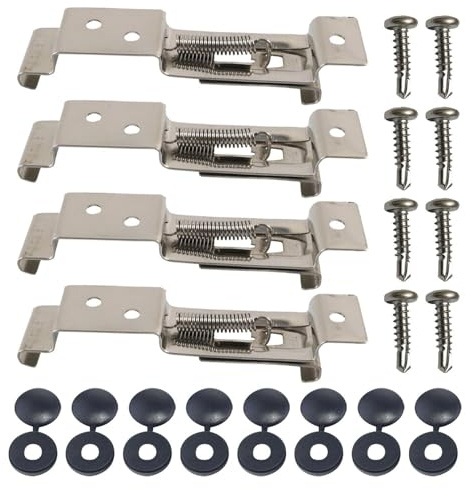 4 Soportes para Matrícula De Acero Inoxidable Y 8 Tuercas Roscadas, Accesorios Duraderos para Cubrir La Matrícula, Piezas De Automóvil Prácticas, Camiones Y Autocaravanas.