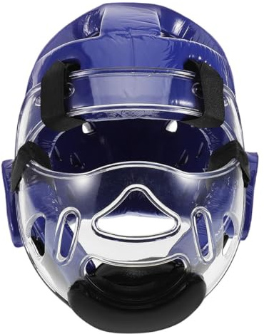 ROMISBABA Casco da Combattimento per Protezione Facciale Completa, Casco da Karate e Taekwondo Regolabile, Imbottitura Traspirante per Allenamento Arti Marziali, Sicurezza Sparring Ragazzi