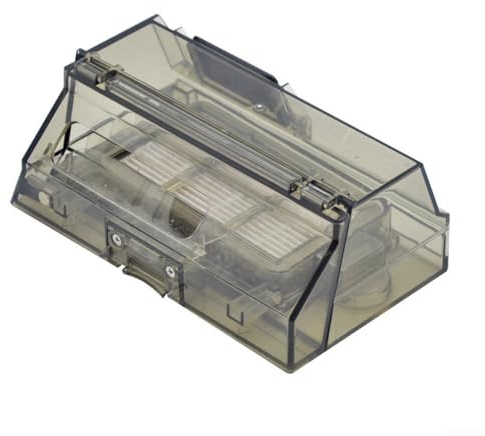 Cubo de basura para aspiradora robot con filtro HEPA, contenedor de repuesto de plástico ABS para modelos de autolimpieza, filtración avanzada y sellado seguro, mantenimiento simple, uso doméstico