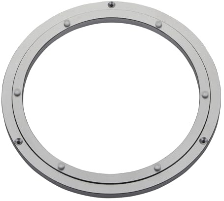 Aluminium Drehkranz silber Ø 304 mm belastbar bis 300 kg, Drehring robust, kugelgelagert, rostfrei Drehteller für Drehtisch, Ausstellungen und Maschinenbau
