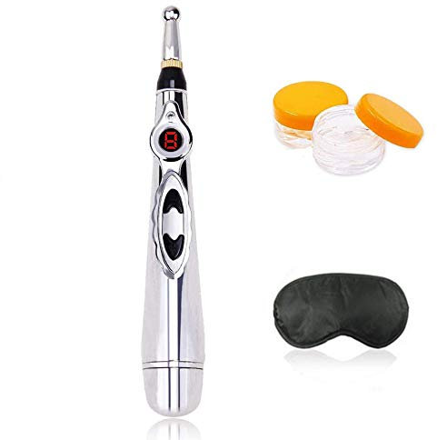 Elektronischer Akupunkturstift, Elektrisches Körpermassagegerät Meridian Energy (3 Köpfe 9 Vibrationsmodi)