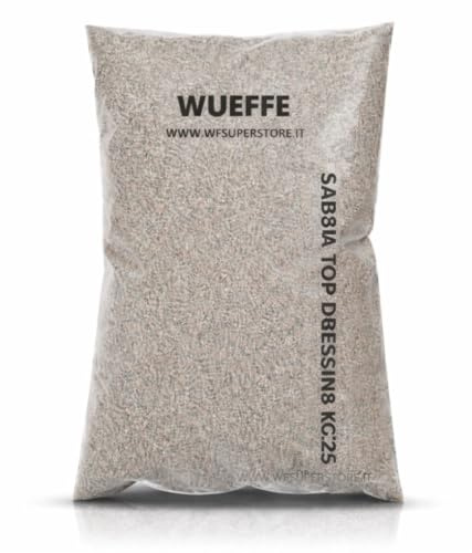 WUEFFE Sabbia Silicea sabbiatura Prato - Sacchi da 25 kg - Top Dressing Giardino (4 sacchi da kg.25)