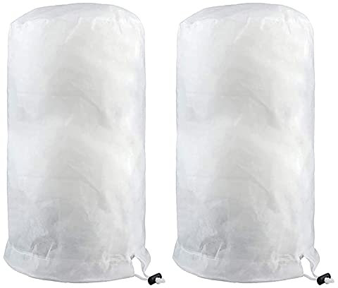 PflanzenschutzhüLle, Frostschutz KüBelpflanzensack FüR KüBelpflanzen Schutzhaube Mit ReißVerschluss Zugband, Wiederverwendbar, FüR GroßE Oder Kleine Topfpflanzen (Kein Reißverschluss-Weiß-120*180-2pc)