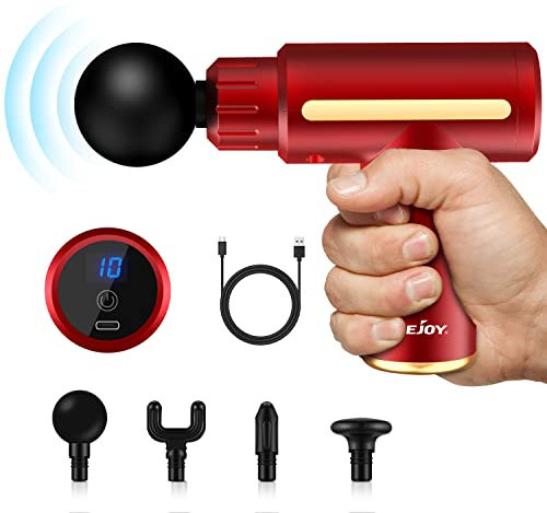 Sejoy Massage Gun Deep Tissue 10 Speed USB Charging,Portable Handheld Massager,Percussion Massager,Muscle Massager Gun,Ultra Small & Quiet Muscle Massage Gun,Pain Relief Muscle ,for Home Gym Outdoors
