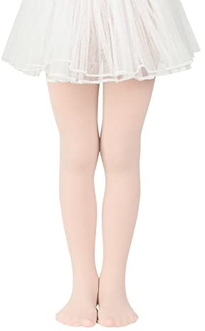 PONCEAU Ballettstrumpfhose Mädchen - Strumpfhose Kinder Ballett Superweich, Hochdehnbar & Anti-Rutsch für Tanz, Schule & Alltag