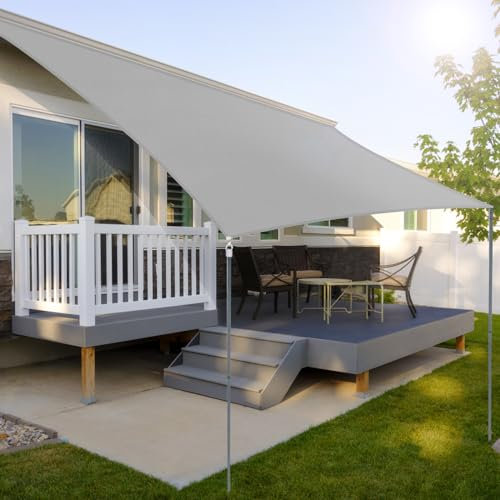 Sonnensegel 4x5m, Sonnenschutz Wasserdicht Windschutz Sonnensegel UV Schutz 99% Sunsegel mit Ösen Schnelle Wärmeableitung Hohen Zugkräften Standhalten Maschinenwäsche für Balkon Terrasse Garten