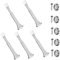 IUSOT 5 Stück Wand Einstellbarer Federtürstopper,7.6-11.9mm Flexibler Feder Türstopper Wand Mit Schrauben，Türhalter Wandmontage Chrom Metall Türstopper，Feder Türstopper, Zum Wänden Und Türen Schutz