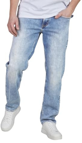 Cross Jeans Uomo Stretch Comfort/Relaxed Fit Antonio Pantaloni in Denim Blu Nero 30 31 32 33 34 36 38 40, 33W x 34L