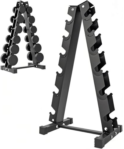 EIGFOH Soporte para Mancuernas de 6 Niveles Soporte de Almacenamiento para Mancuernas,soporte para pesa almacenable Mancuernas de 180 kg kit de mancuernas,Adecuado para gimnasios,fitness en casa