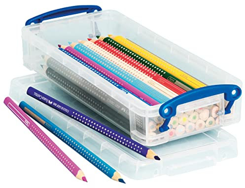 Really Useful Plastic Storage Box 0.55 Litre Clear (Pack of 10)