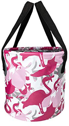 ActiveSol Faltbarer Eimer | Robust, faltbar, leicht, platzsparend für Urlaub, Garten, Outdoor, Angeln & Camping | vielseitig einsetzbar, Pink - Camouflage, 10 Liter Camouflage