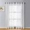 Lsimeru Vintage Barock Vorhänge Transparent Weiß ösen 2er Set Stickerei Blumenmuster Landhaus Voile Vorhange Gardinen Durchsichtig Ösenschal Schlafzimmer Wohnzimmer