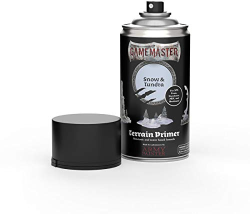 The Army Painter GameMaster Terrain Primer Snow & Tundra, 300 mL Water-Based Acrylic Spray Paint Primer, Doesn't Melt XPS Styrofoam, for Tabletop Roleplaying, Boardgames, Wargaming Terrain