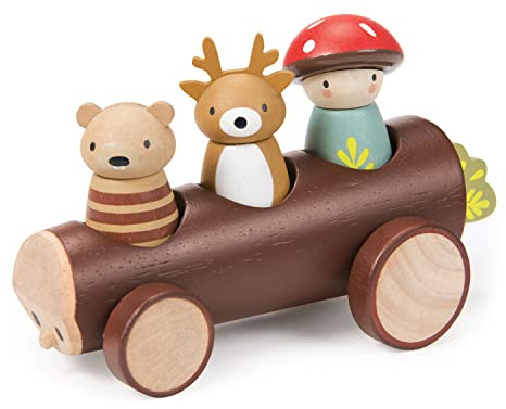 tender leaf toys NEU Baumstamm Taxi 4 TLG.