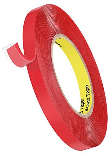 Elover Cinta Doble Cara Transparente VHB 4910 - Alta Resistencia, Impermeable, para Manualidades, Decoración, Automóvil (9.6m x 1cm)