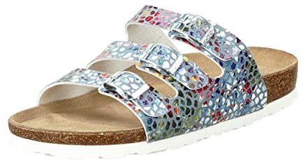 Rohde Damen, Frauen, Klassische Sandalen, Sandalen,Pantoletten,Sommerschuhe,Hausschuhe,Kork-fußbett,Jeans,37 EU / 4 UK