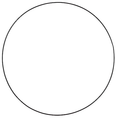 Dekoring schwarz Metallring zum Aufhängen & Dekorieren zw 58-60 cm Ø 4 mm Metall