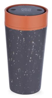 Circular & Co Insulated Reusable Coffee Cup - 12oz/340ml - Medium Travel Mug - 100% Leakproof & Lockable - Push Top, One Hand Open, 360 Drinking Coffee Tumbler - Recyclable - BPA Free, Dishwasher Safe